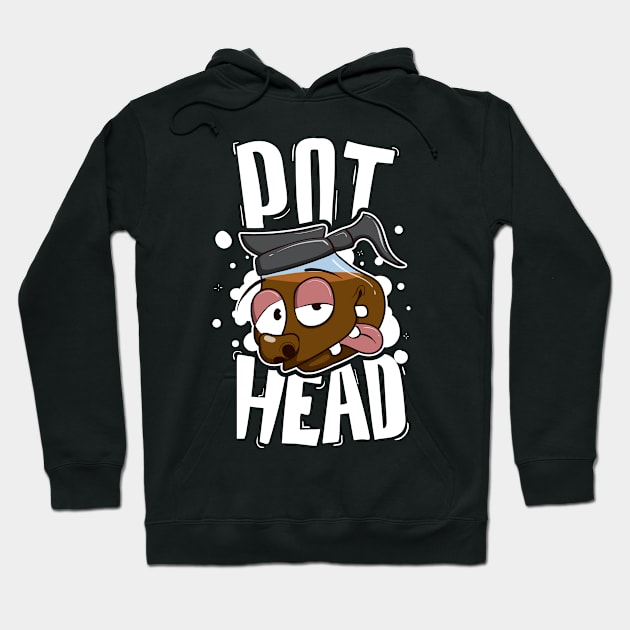 Coffee Pot Head Coffee Addict Funny Hoodie by skinnyrepublic